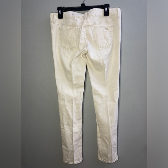 American Eagle Outfitters 2010 Season Skinny Stretch Distressed White Jeans - Picture 4 of 9